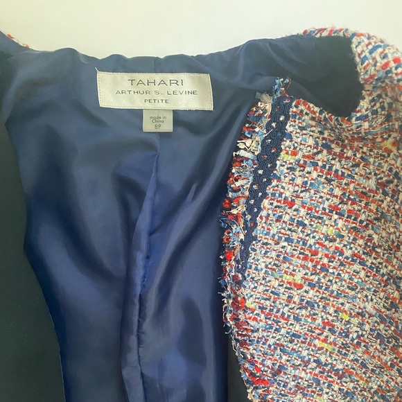 TAHARI multicolored tweed jacket - Picture 3 of 9